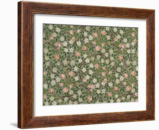 Small Pink and White Flower Wallpaper Design-William Morris-Framed Giclee Print