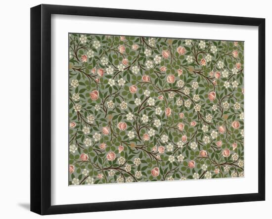 Small Pink and White Flower Wallpaper Design-William Morris-Framed Giclee Print