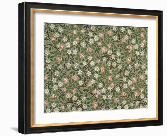 Small Pink and White Flower Wallpaper Design-William Morris-Framed Giclee Print