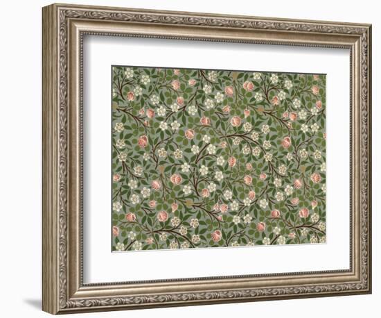 Small Pink and White Flower Wallpaper Design-William Morris-Framed Giclee Print