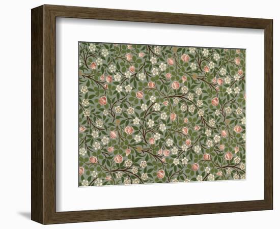 Small Pink and White Flower Wallpaper Design-William Morris-Framed Giclee Print