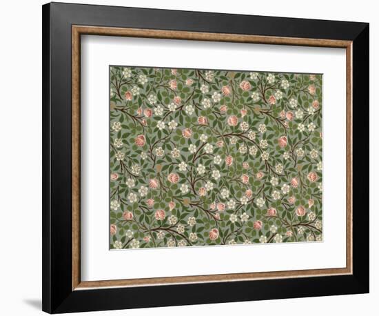 Small Pink and White Flower Wallpaper Design-William Morris-Framed Giclee Print