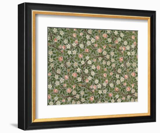 Small Pink and White Flower Wallpaper Design-William Morris-Framed Giclee Print