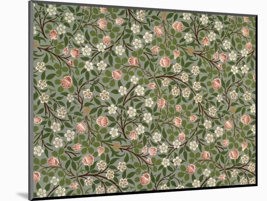 Small Pink and White Flower Wallpaper Design-William Morris-Mounted Premium Giclee Print