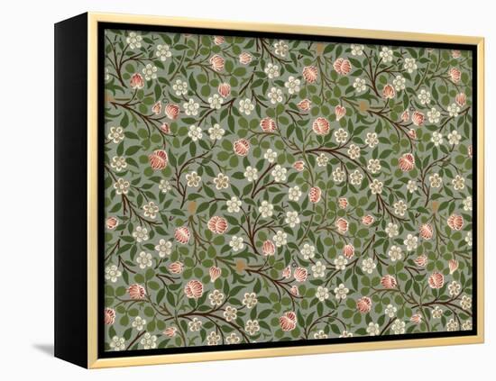 Small Pink and White Flower Wallpaper Design-William Morris-Framed Premier Image Canvas