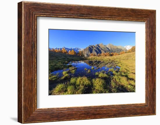 Small pond of Alpe Granda, Valtellina, Lombardy, Italy, Europe-Francesco Bergamaschi-Framed Photographic Print