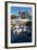 Small Port with Traditional Fishing Boats and Eglise Sainte Eugenie in Biarritz-Martin Child-Framed Photographic Print