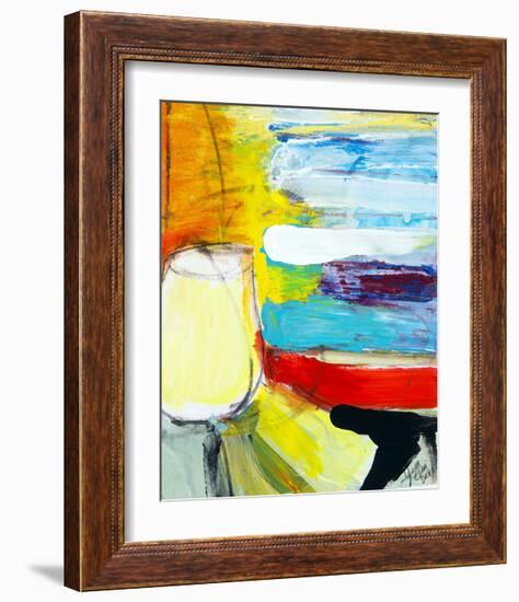 Small Pot by the Painted Sea-Joan Davis-Framed Giclee Print