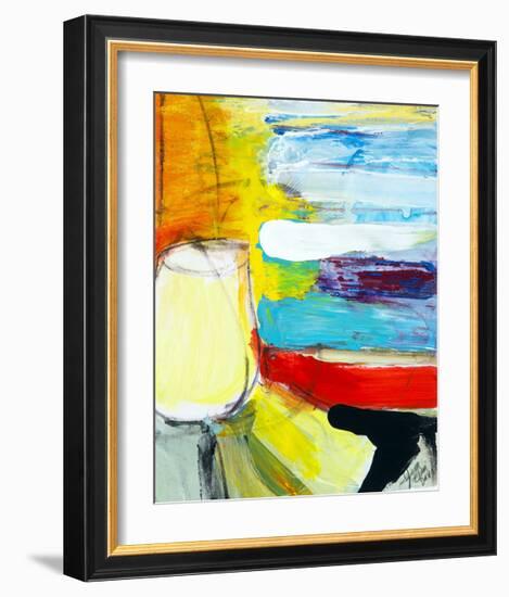 Small Pot by the Painted Sea-Joan Davis-Framed Giclee Print