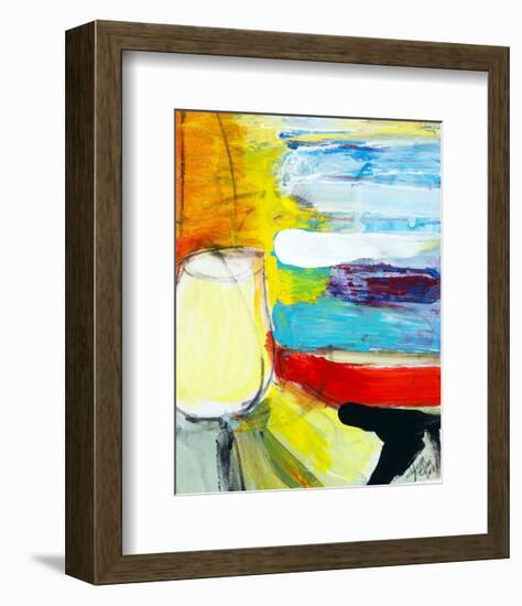 Small Pot by the Painted Sea-Joan Davis-Framed Art Print