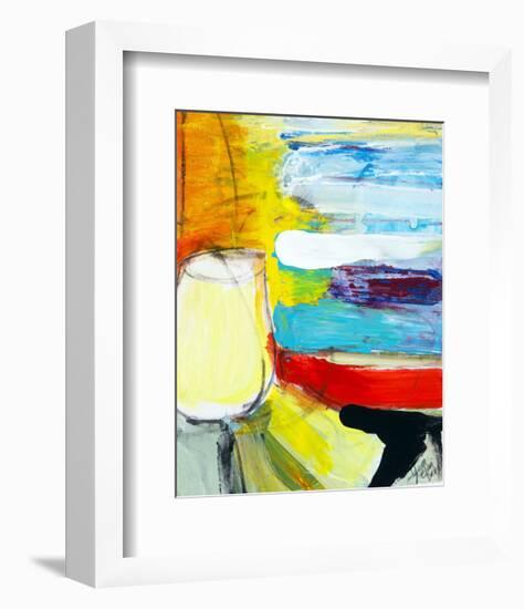 Small Pot by the Painted Sea-Joan Davis-Framed Art Print