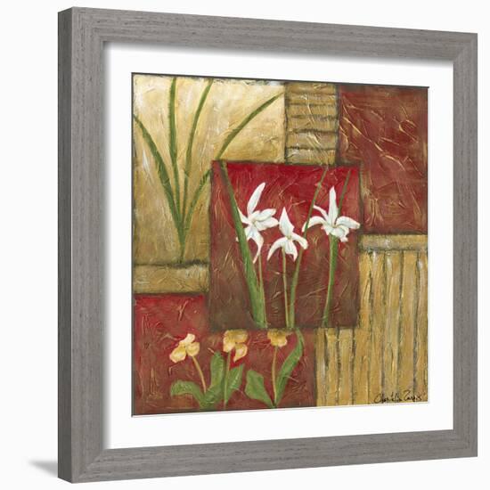 Small Red Lacquer Collage IV-Chariklia Zarris-Framed Art Print