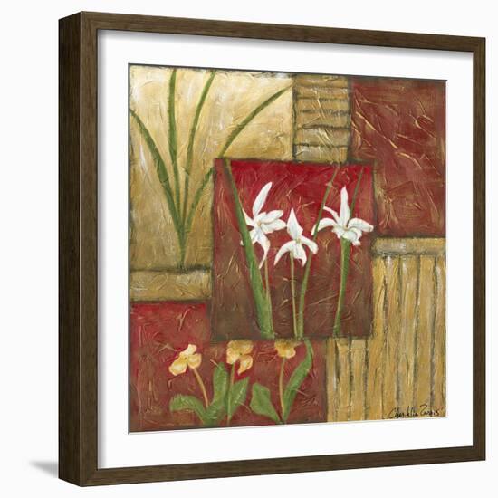 Small Red Lacquer Collage IV-Chariklia Zarris-Framed Art Print