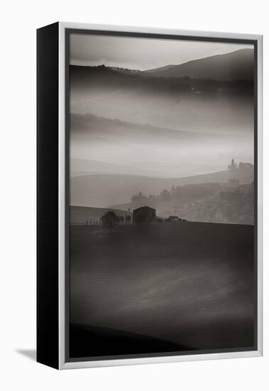 Small Rock Shed in the Vineyards in the Rolling Hills of Tuscany-Terry Eggers-Framed Premier Image Canvas