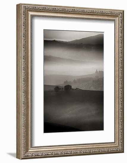 Small Rock Shed in the Vineyards in the Rolling Hills of Tuscany-Terry Eggers-Framed Photographic Print