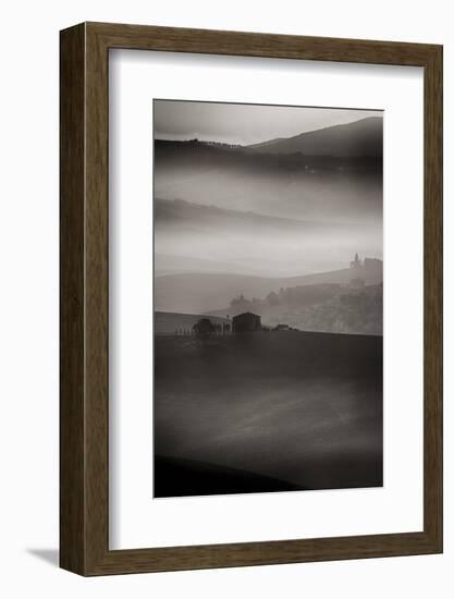 Small Rock Shed in the Vineyards in the Rolling Hills of Tuscany-Terry Eggers-Framed Photographic Print