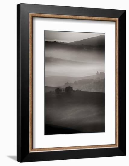 Small Rock Shed in the Vineyards in the Rolling Hills of Tuscany-Terry Eggers-Framed Photographic Print