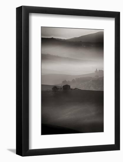 Small Rock Shed in the Vineyards in the Rolling Hills of Tuscany-Terry Eggers-Framed Photographic Print