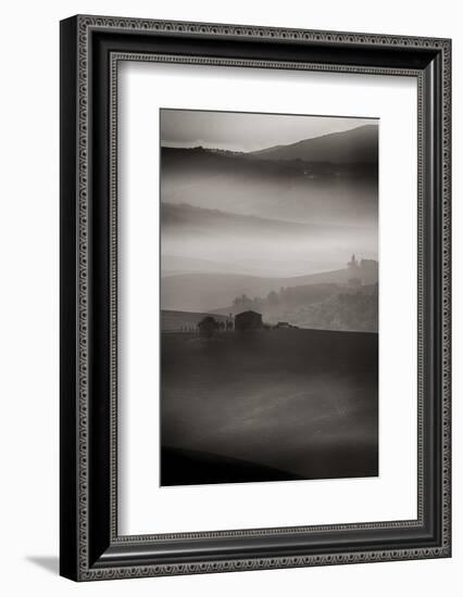 Small Rock Shed in the Vineyards in the Rolling Hills of Tuscany-Terry Eggers-Framed Photographic Print