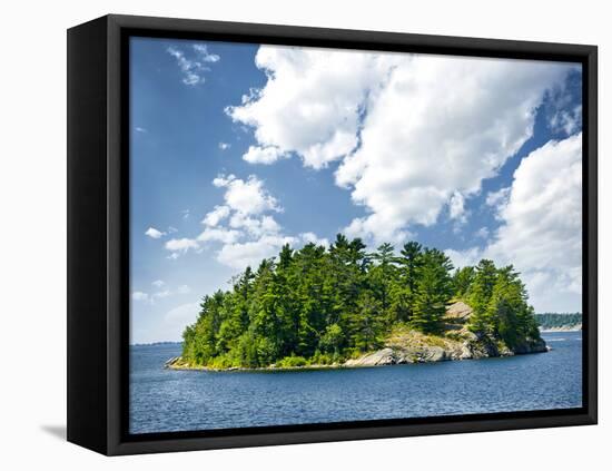 Small Rocky Island in Georgian Bay near Parry Sound, Ontario, Canada.-elenathewise-Framed Premier Image Canvas