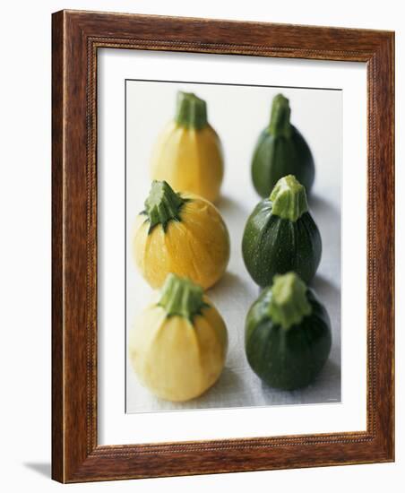 Small, Round, Yellow and Green Courgettes-Debi Treloar-Framed Photographic Print