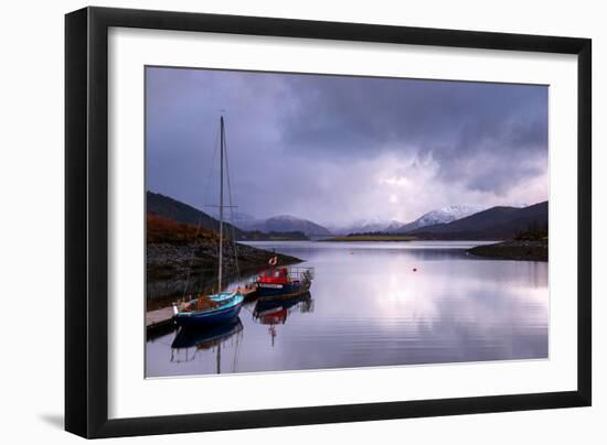 Small Sailboats on the Bank of Loch Leven. Glencoe Scotland UK-Tracey Whitefoot-Framed Photographic Print