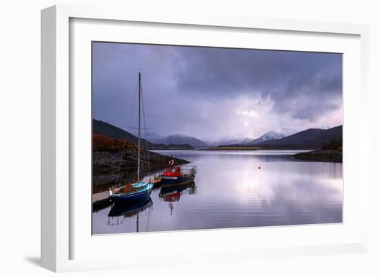 Small Sailboats on the Bank of Loch Leven. Glencoe Scotland UK-Tracey Whitefoot-Framed Photographic Print