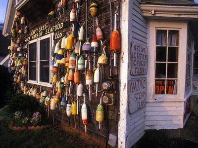 Small Seafood Restaurant Decorated With Colorful Fishing Floats Rock Harbor Massachusetts Photographic Print By Darlyne A Murawski Art Com