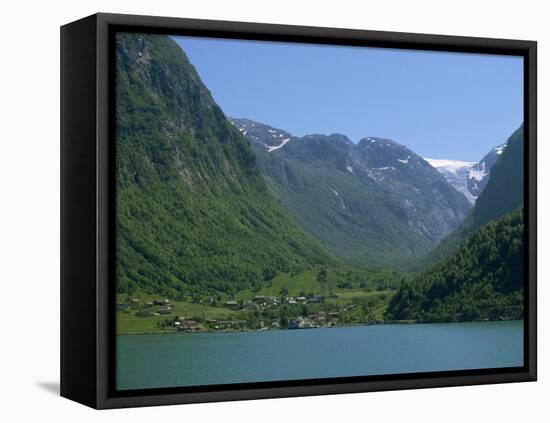 Small Settlement Beside a Fjord, Norway, Scandinavia, Europe-Ken Gillham-Framed Premier Image Canvas