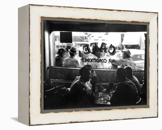 Small Town Cafe, 1941-Russell Lee-Framed Premier Image Canvas