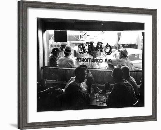 Small Town Cafe, 1941-Russell Lee-Framed Photographic Print