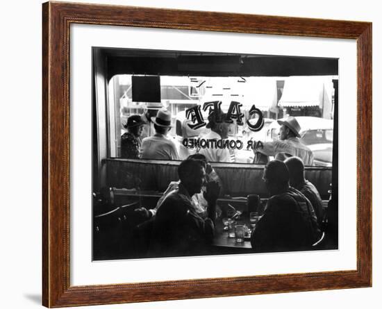 Small Town Cafe, 1941-Russell Lee-Framed Photographic Print