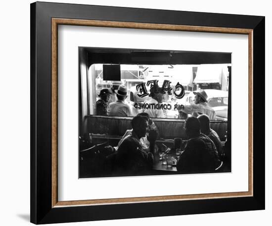 Small Town Cafe, 1941-Russell Lee-Framed Photographic Print