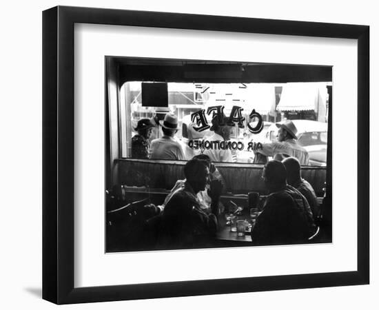 Small Town Cafe, 1941-Russell Lee-Framed Photographic Print