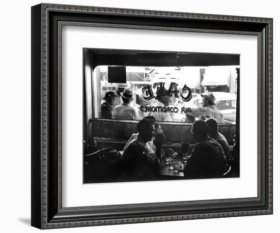 Small Town Cafe, 1941-Russell Lee-Framed Photographic Print