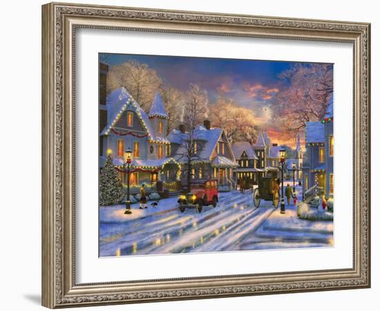 Small Town Christmas-Dominic Davison-Framed Art Print