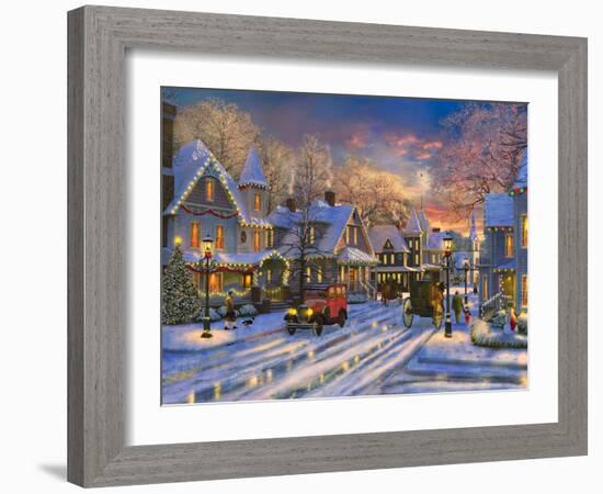 Small Town Christmas-Dominic Davison-Framed Art Print