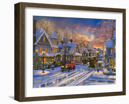 Small Town Christmas-Dominic Davison-Framed Art Print