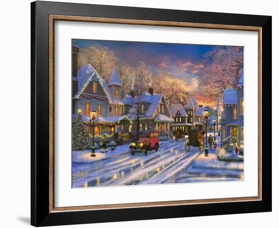 Small Town Christmas-Dominic Davison-Framed Art Print