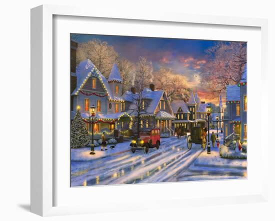 Small Town Christmas-Dominic Davison-Framed Art Print