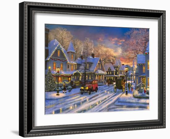 Small Town Christmas-Dominic Davison-Framed Art Print