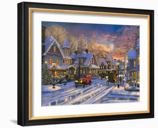 Small Town Christmas-Dominic Davison-Framed Art Print