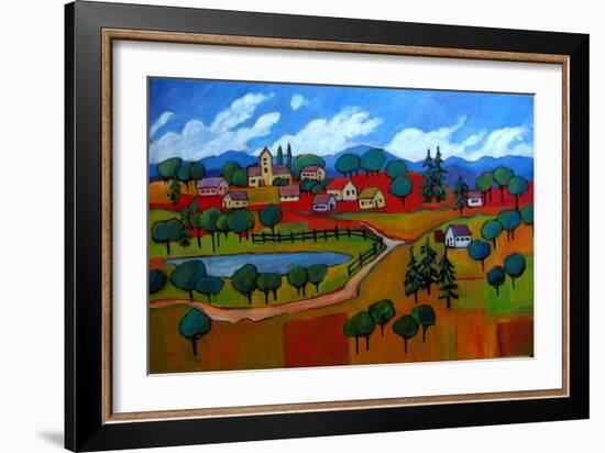 Small Town in Fauve-Patty Baker-Framed Art Print