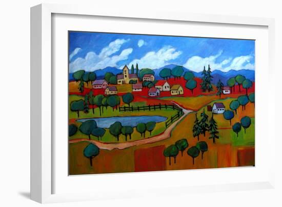 Small Town in Fauve-Patty Baker-Framed Art Print