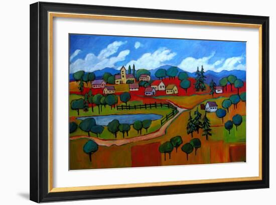 Small Town in Fauve-Patty Baker-Framed Art Print
