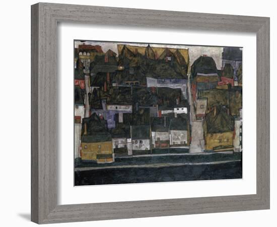 Small Town IV, (Ceský Krumlov on the Vltava River), 1914-Egon Schiele-Framed Giclee Print