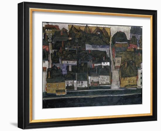 Small Town IV, (Ceský Krumlov on the Vltava River), 1914-Egon Schiele-Framed Giclee Print