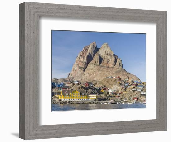 Small town of Uummannaq in northwest Greenland, Denmark-Martin Zwick-Framed Photographic Print