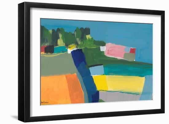 Small Town On a Hill No. 2-Jan Weiss-Framed Art Print