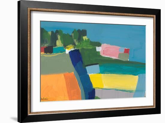 Small Town On a Hill No. 2-Jan Weiss-Framed Art Print